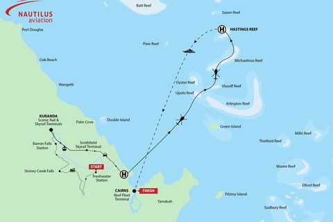 Kuranda Scenic Railway, Skyrail, Great Barrier Reef Helicopter Tour And Cruise - Melbourne Tourism 2