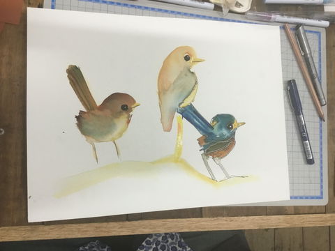 Ink & Watercolour Wash Illustration Workshop - Melbourne Tourism 0