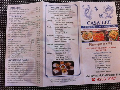 Casa Lee Chinese Food - Melbourne Tourism 0